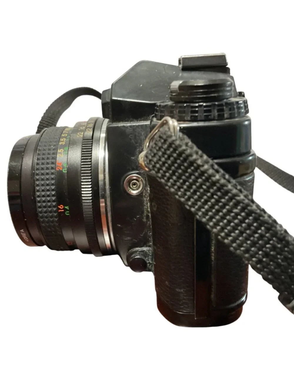 Vtg Chinon CE-3 35mm SLR Film Camera With 1:1.9 50mm Lens & Caps Tested Working